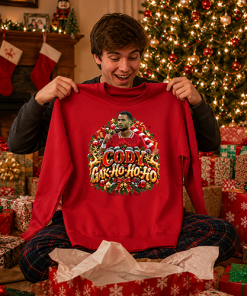 The FG Christmas Jumper Collection Cody Gak Ho Ho Ho Red Liverpool Christmas Jumper - Image 4