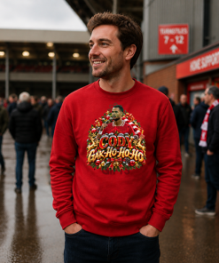 The FG Christmas Jumper Collection Cody Gak Ho Ho Ho Red Liverpool Christmas Jumper - Image 2