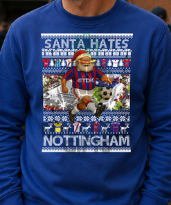 Santa Hates Nottingham Blue Crystal Palace Christmas Jumper