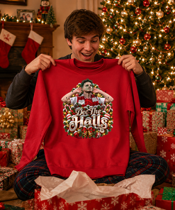 The FG Christmas Jumper Collection Dec The Halls Red Arsenal Christmas Jumper - Image 4