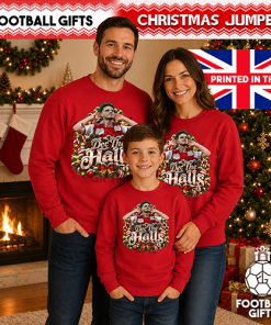 The FG Christmas Jumper Collection Dec The Halls Red Arsenal Christmas Jumper - Image 3