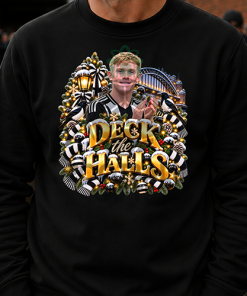 The FG Christmas Jumper Collection Deck The Halls Black Newcastle Christmas Jumper