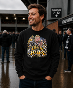 The FG Christmas Jumper Collection Deck The Halls Black Newcastle Christmas Jumper - Image 2