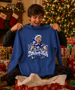 The FG Christmas Jumper Collection Deck The Dewsbury-Halls Blue Everton Christmas Jumper - Image 4