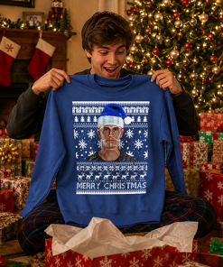Emi Martinez Merry Christmas Blue Christmas Jumper Emi Martinez Chelsea Jumper - Image 4