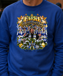 Farke The Herald Angels Sing Leeds Blue Christmas Jumper