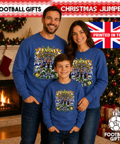Farke The Herald Angels Sing Leeds Blue Christmas Jumper - Image 4