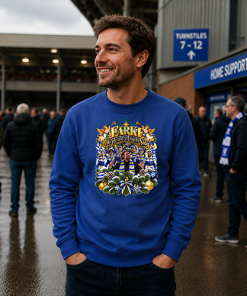 Farke The Herald Angels Sing Leeds Blue Christmas Jumper - Image 3