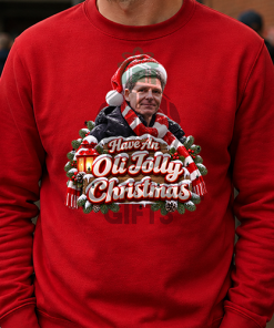 The FG Christmas Jumper Collection Have An Oli Jolly Christmas Red Forest Christmas Jumper