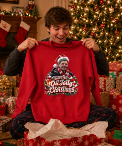 The FG Christmas Jumper Collection Have An Oli Jolly Christmas Red Forest Christmas Jumper - Image 4