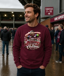 The FG Christmas Jumper Collection It's McGinning To Look Like Christmas Burgundy Villa Christmas Jumper - Image 2