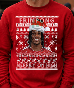 Frimpong Merrily On High Red Christmas Jumper Jeremie Frimpong Liverpool Jumper