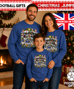 We 11 Kings Of Leeds Blue Leeds Christmas Jumper - Image 3