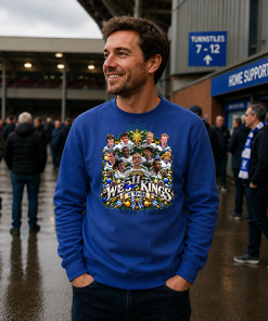 We 11 Kings Of Leeds Blue Leeds Christmas Jumper - Image 2