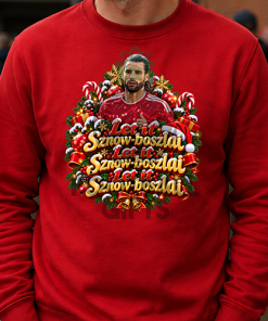 The FG Christmas Jumper Collection Let It Snow-Boszlai Red Liverpool Christmas Jumper