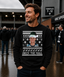 Deck The Hall Black Christmas Jumper Lewis Hall Newcastle Jumper - Image 2