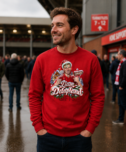 The FG Christmas Jumper Collection Liam Delapland Red Liverpool Christmas Jumper - Image 2