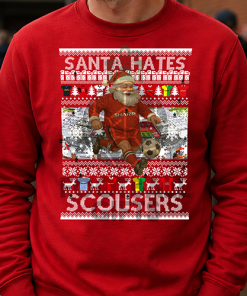 Santa Hates Scousers Red Man Utd Christmas Jumper