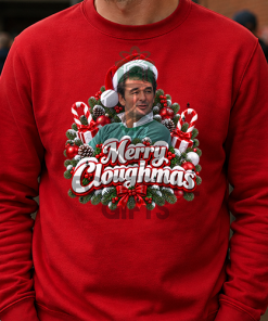 The FG Christmas Jumper Collection Merry Cloughmas Red Forest Christmas Jumper
