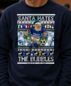 Santa Hates The Bubbles Millwall Navy Christmas Jumper