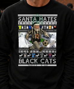 Santa Hates Black Cats Newcastle Black Christmas Jumper