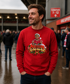 The FG Christmas Jumper Collection Ngum Ho Ho Ho Red Liverpool Christmas Jumper - Image 2