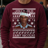 Jolly Old Saint Nicolas Burgundy Christmas Jumper Nicolas Jackson Villa Jumper