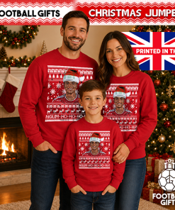 Ngum Ho Ho Ho Ha Red Christmas Jumper Rio Ngumoha Liverpool Jumper - Image 3