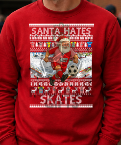 Santa Hates Skates Southampton Red Christmas Jumper