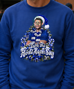 The FG Christmas Jumper Collection Tark The Herald Angels Sing Blue Everton Christmas Jumper