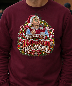 The FG Christmas Jumper Collection Walking In A Bowen Wonderland Burgundy West Ham Christmas Jumper