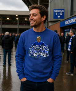 The FG Christmas Jumper Collection Walking In A Grealish Wonderland Blue Everton Christmas Jumper - Image 2