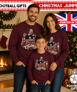 The FG Christmas Jumper Collection Emery Christmas Burgundy Villa Christmas Jumper - Image 3