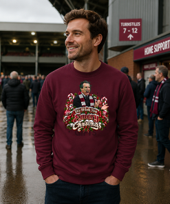The FG Christmas Jumper Collection Emery Christmas Burgundy Villa Christmas Jumper - Image 2