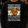Santa Hates The Boing Boings Wolves Black Christmas Jumper