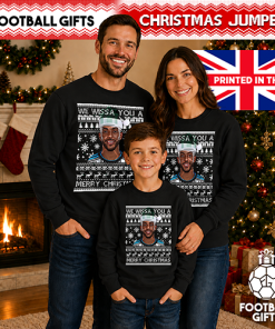 We Wissa You A Merry Christmas Black Christmas Jumper Yoane Wissa Newcastle Jumper - Image 3