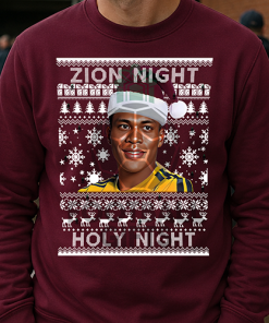 Zion Night, Holy Night Burgundy Christmas Jumper Zion Suzuki Aston Villa Jumper